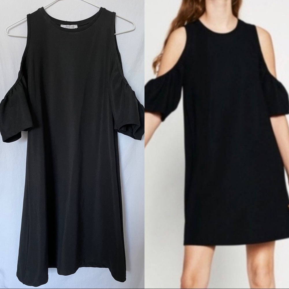 ZARA RUFFLE SHIFT DRESS